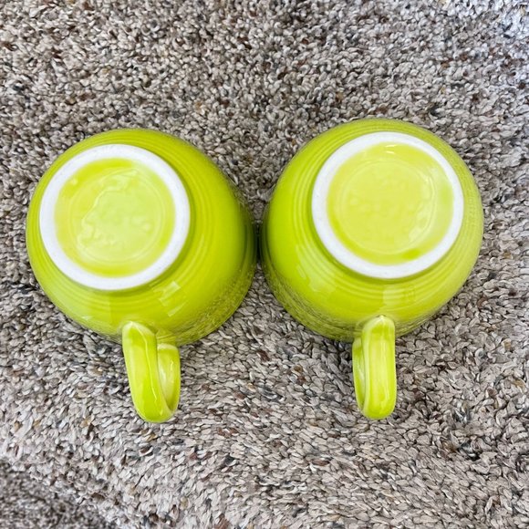 Fiesta Flat Cup & Saucer Set Of Two 2 Lemongrass by HOMER LAUGHLIN USA - Picture 8 of 12